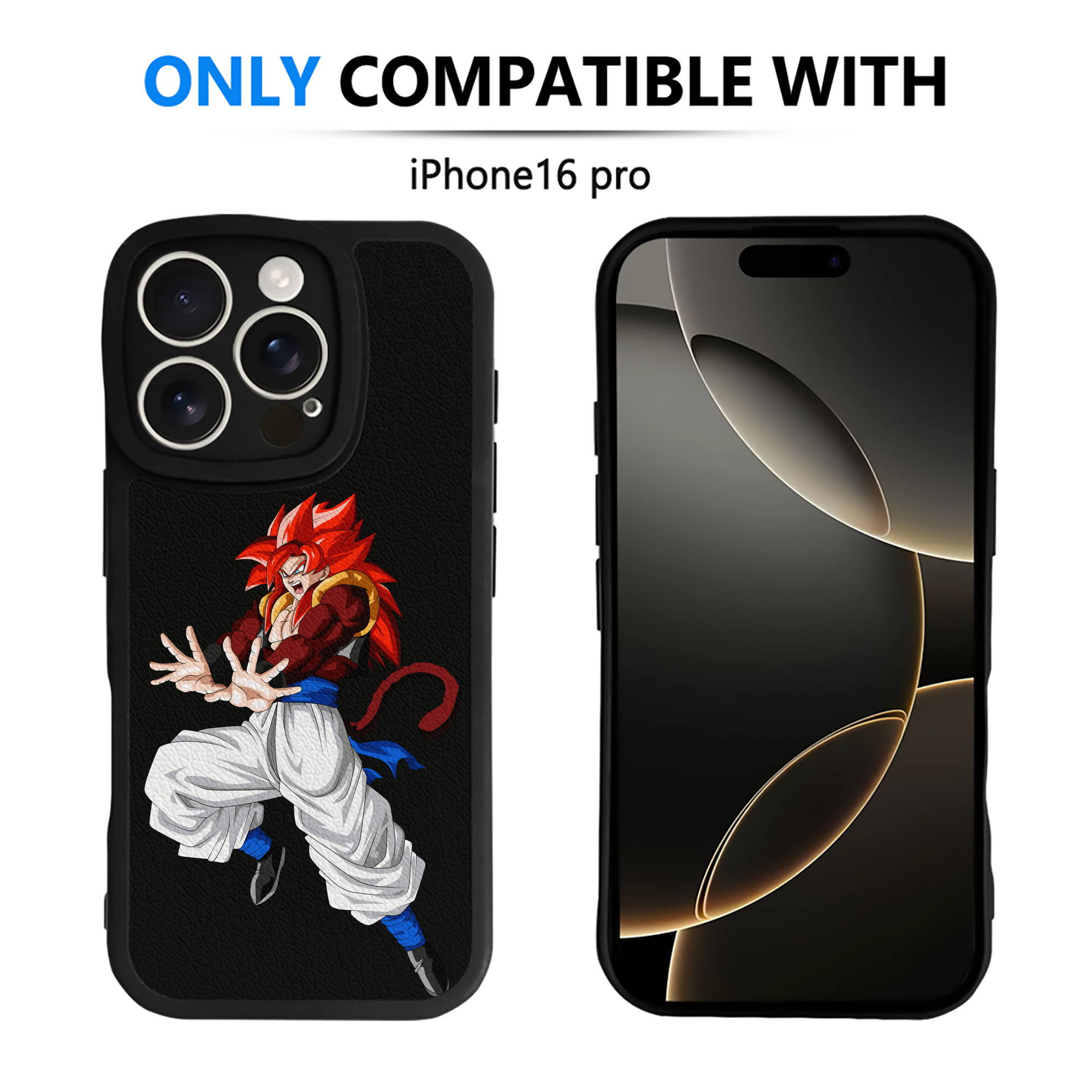 （画像用） ドラゴンボール 孫悟空（そん ごくう）Son Goku カカロット DRAGON BALL Kakarotto 【iPhone 16シリーズ対応】シリコンスマホケース（レザー調） 材質：シリコン